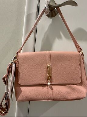 Laundry by Shelli Segal Women's Pink Shoulder Bag - Elegant Pearl Accent